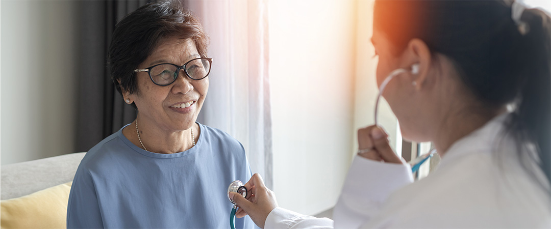 a woman in a hospital